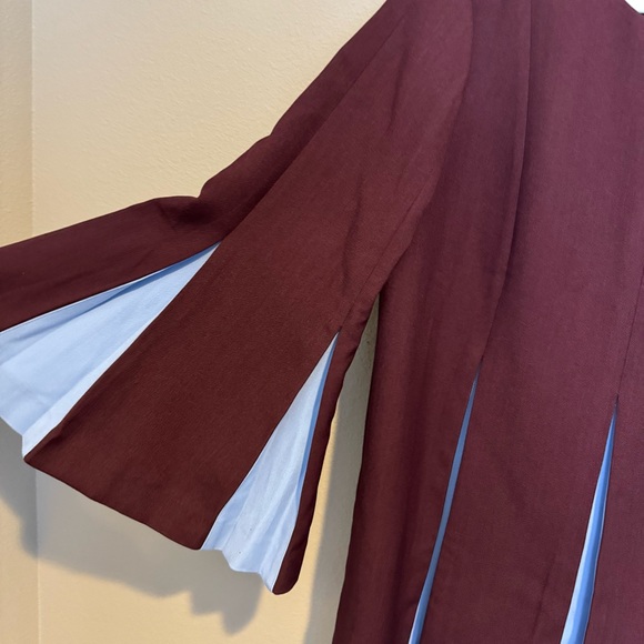 Tuckernuck Merlot And Sky Blue Long Sleeve Griffiths Dress - Picture 5 of 10